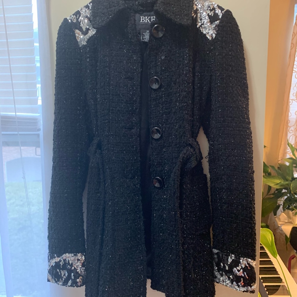 Sequined and Woven Ladies coat